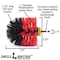 Drillbrush Outdoor - Garden - Patio - Deck - Cleaning Supplies - Drill Brush - Bi Original Red-Blk STIFF - alternate 6